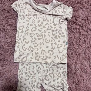 Kyte baby blush leopard 2 piece pjs